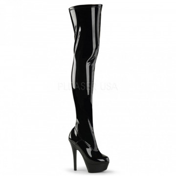 Pleaser KISS-3000 Blk Str Pat/Blk