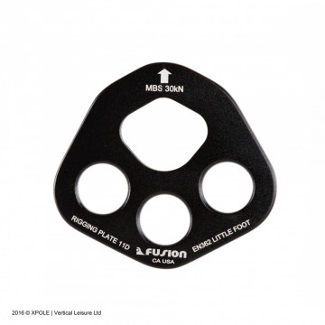X-pole Rigging Plate Little (MBS 30kN) Black