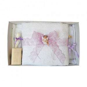 Trusou botez dantela lila si ingeras Denikos® 429
