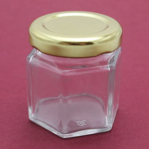 Borcanele hexagonale 45 ml cu capac DBOR45