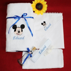 Trusou botez personalizat cu nume si Mickey Mouse NKB003