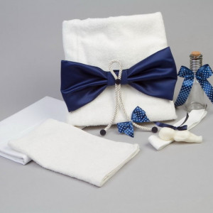 Trusou botez cu fundita bleumarin NK0001