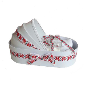 Trusou botez complet, in landou, decor traditional rosu Denikos® 140
