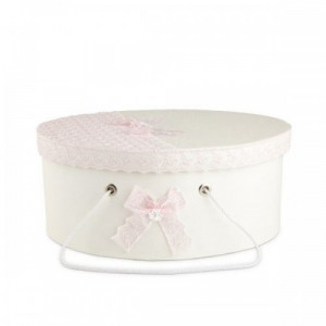 Cutie trusou decorata dantela roz NK-TR-004-C