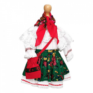 Set traditional botez fetita, trusou si lumanare personalizata, decor motive traditionale Denikos® C9012