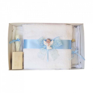Trusou botez dantela bleu si ingeras Denikos® 425