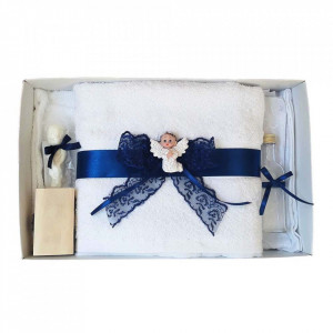 Trusou botez dantela bleumarin si ingeras Denikos® 426