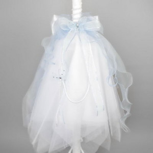 Lumanare botez fluture bleu LB002B