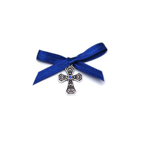 Cruciulite botez stras central, fundita bleumarin Denikos® 91