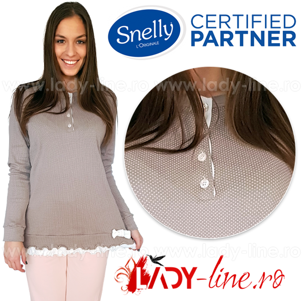 Pijamale dama Snelly L'Originale din bumbac 100%, calitate superioara.