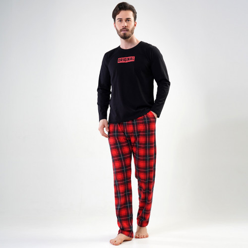 Pijamale din Bumbac Vienetta | MAN Model 'Original' Black