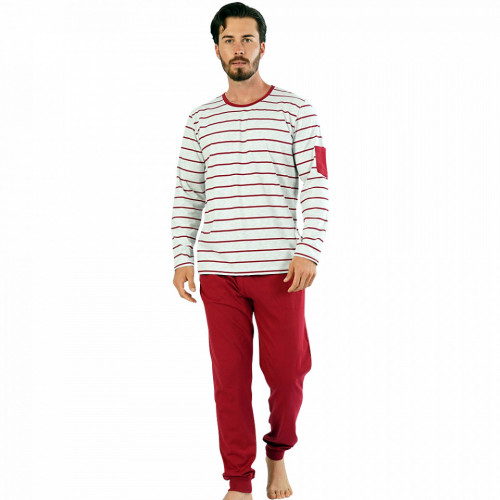 Pijamale Confortabile pentru Barbati Gazzaz by Vienetta Model 'Osaka' Red