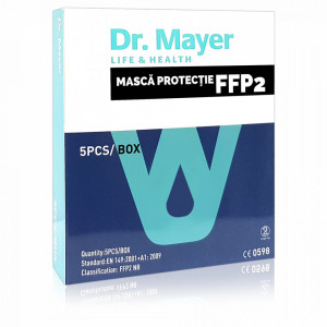 Masca Protectie FFP2 Fara Supapa Dr. Mayer White Edition Cutie 5 Buc