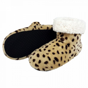 Papuci de Casa tip Cizmulite Animal Print, 'Ghepard'