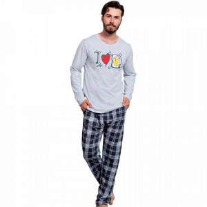 Pijamale Barbati Marimi Mari Gazzaz by Vienetta 'I Love Bear' Light