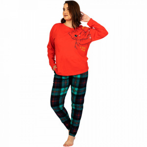 Pijamale Confortabile Dama Marimi Mari Vienetta Model 'Cattitude' Red