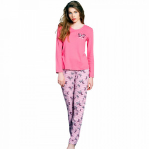 Pijamale din Bumbac Interloc, Good Look, 'Be Butterfly'