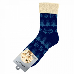 Sosete Termo Calduroase din Mix de Lana si Bumbac 'Joy Season' Dark Blue