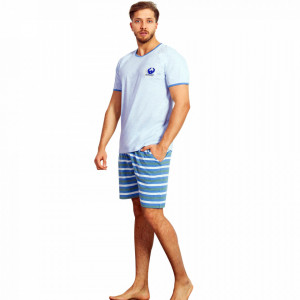Pijamle Barbati Gazzaz by Vienetta, 'Eagle', Culoare Albastru