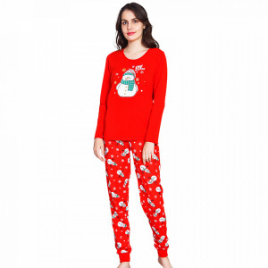 Pijama Dama Bumbac Vienetta, Model Love Winter and Snowman