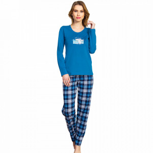 Pijamale Dama Vienetta, Model 'Girl Power' Blue
