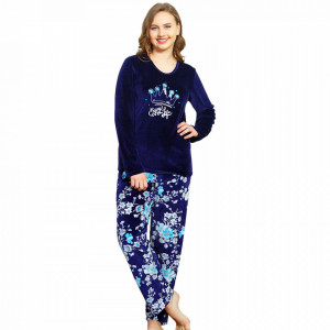 Compleu Dama din Velur, Vienetta, 'Enjoy Life' Blue