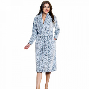 Halat Dama cu Buzunare Vienetta Soft & Pure Model 'Leona' Long