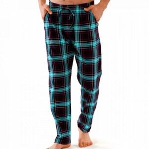 Pantaloni Pijama Barbati din Bumbac Gazzaz by Vienetta 'Vision'