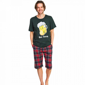 Pijama Barbati Gazzaz by Vienetta, 'Beer Season' Green