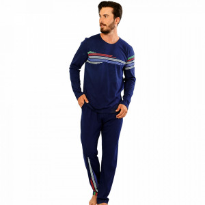 Pijamale Barbati Marimi Mari din Bumbac Gazzaz by Vienetta Model 'Urban Style'