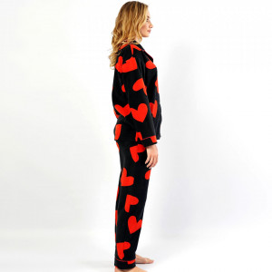Pijamale cu Nasturi Calduroase din Polar Flece Vienetta Model 'Amour'