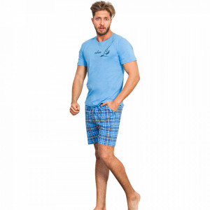Pijama Barbati Gazzaz by Vienetta, 'Wind Surfing' Blue