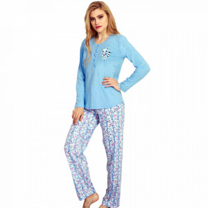 Pijama Dama Bumbac 100% Vienetta Model 'Just Happy'