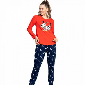 Pijamale Dama din Bumbac Vienetta Model 'Get Ready for Sleep'