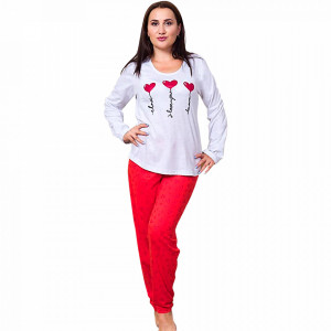 Pijamale Dama Marimi Mari Vienetta Model 'I Love You' Gray Light