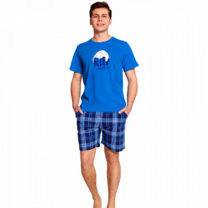 Pijamle Barbati Gazzaz by Vienetta, 'Sleep Weel' Blue