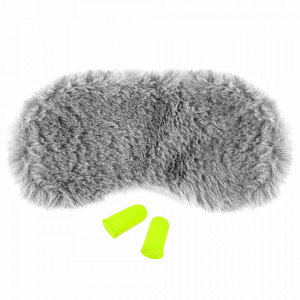 Masca Dormit 'Fluffy Gray' si Antifoane Interne Urechi
