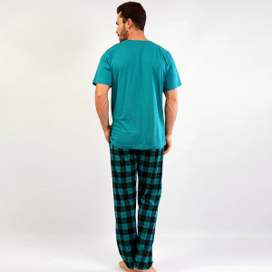 Pijamale Barbati din Bumbac Gazzaz by Vienetta Model 'The King' 👑