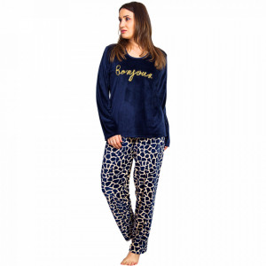 Pijamale Dama Marimi Mari Vienetta, 'Wild Life - Bonjour' Blue