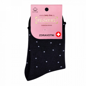 Sosete Medicale Clasice Dama Model 'Sleepy Owl' Brand Pesail Socks Culoare Negru