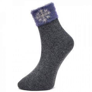 Sosete Termo din Lână Marca Pesail® Model 'Fluffy Winter' Culoare Gray