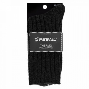 Sosete Termo din Lână Marca Pesail® Model 'Stable Ground' Culoare Carbon Black
