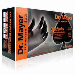 Manusi Examinare Nitril Nepudrate Negre Dr. Mayer 100 Bucati