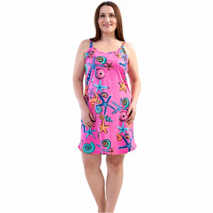 Camasa de Noapte Marimi Mari din Bumbac 100% Vienetta, Model 'Happy Summer'