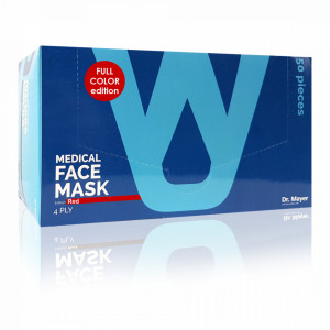 Masca Faciala Medicala cu 4 Straturi Dr. Mayer Red Full Color Edition Cutie 50 Bucati