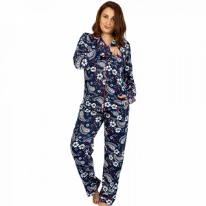 Pijama cu Nasturi Dama Marimi Mari Vienetta Model 'Fractal Ornaments'