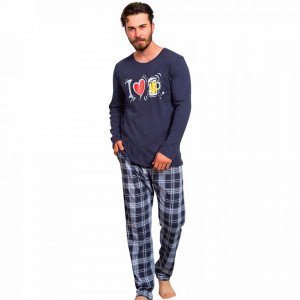 Pijamale Barbati Marimi Mari Gazzaz by Vienetta 'I Love Bear' Dark