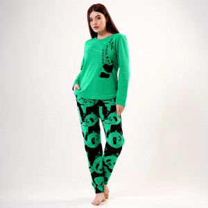 Pijamale Vienetta din Bumbac Model 'Life is Not Black & White'