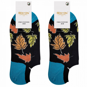 Sosete Glezna Dama Fara Cusatura 2 Perechi Model 'Autumn Colors' Black