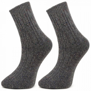 Sosete Termo din Lână Set 2 Buc, Marca Pesail® Model 'Colored Rain' Culoare Light Gray